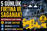 Meteoroloji Saat Verdi: Türkiye Genelinde 5 Günlük Sağanak ve Fırtına Alarmı! 39 İlde Sarı Kod