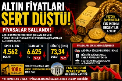 Altın Fiyatlarında Sert Düşüş: Gram Altın ve Ons Altında Kritik Gerileme