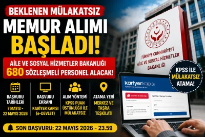 Beklenen Mülakatsız Memur Alımı Başladı! Aile Bakanlığı 680 Personel Alacak