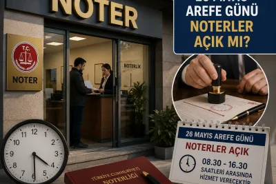 26 Mayıs Arefe Günü noterler açık mı? Bugün noter işlemleri kaça kadar sürecek