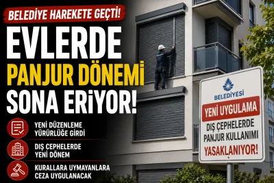 Belediyeden dikkat çeken uygulama: Panjurlar yerini yeni sisteme bırakıyor