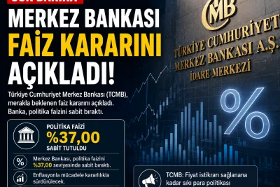 Merkez Bankası faiz kararını açıkladı: Politika faizi sabit tutuldu