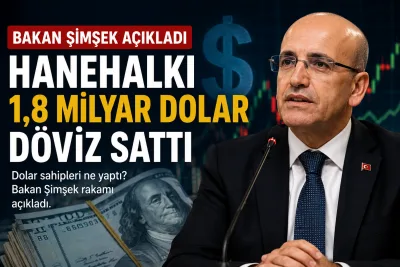 Mehmet Şimşek: Hanehalkı 1,8 milyar dolar döviz sattı