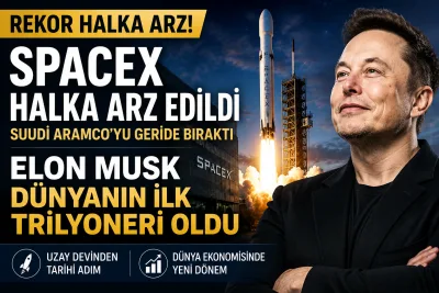 SpaceX halka arzıyla rekor kırdı: Elon Musk dünyanın ilk trilyoneri oldu