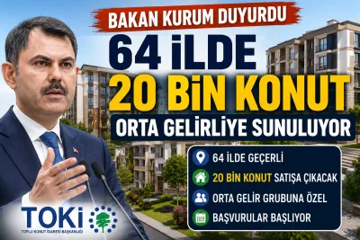 Murat Kurum duyurdu: 64 ilde 20 bin TOKİ konutu satışa çıkıyor
