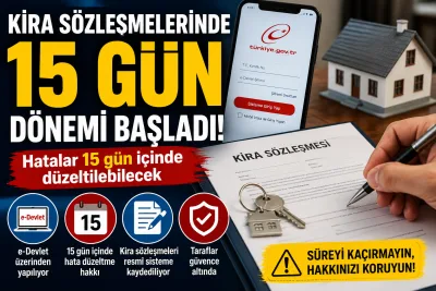 e-Devlet kira sözleşmelerinde yeni dönem: Hatalar 15 gün içinde düzeltilebilecek