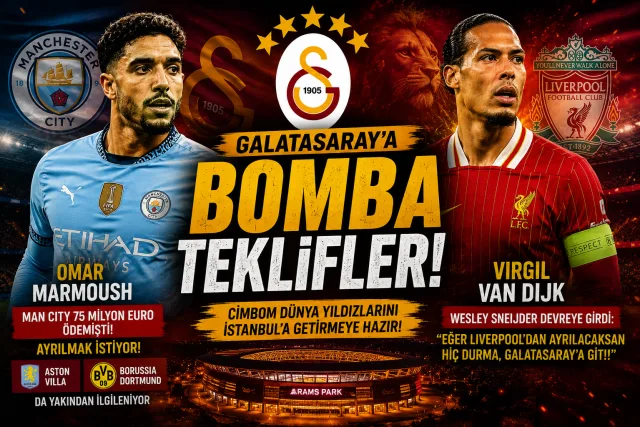 Galatasaray'da Dünya Yıldızları Operasyonu! Omar Marmoush ve Virgil van Dijk Gündemde