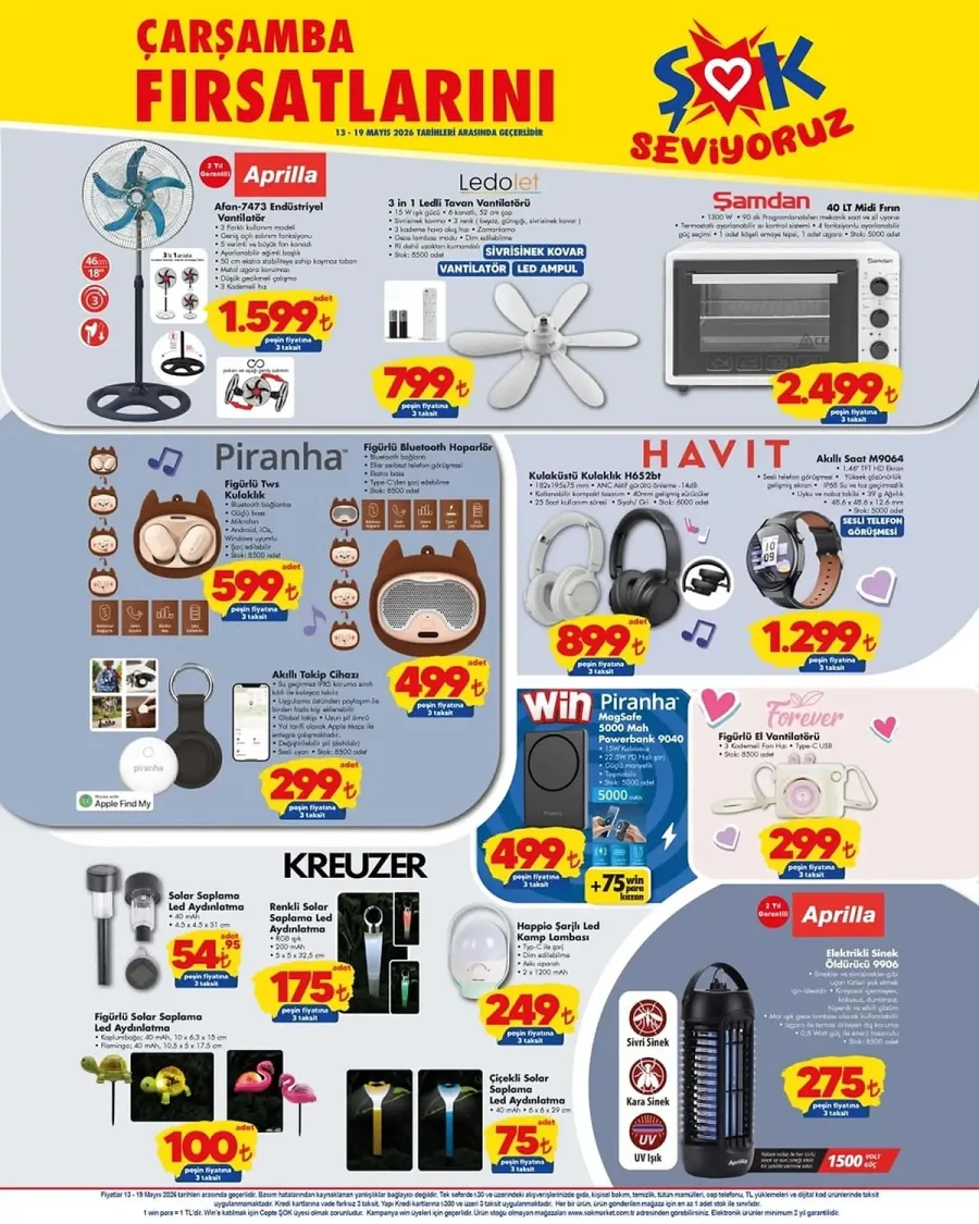 ŞOK’ta Dev Yaz İndirimi Başladı! 13-19 Mayıs Aktüel Katalogta Vantilatör, Samsung Beyaz Eşya ve Yüzlerce Fırsat
